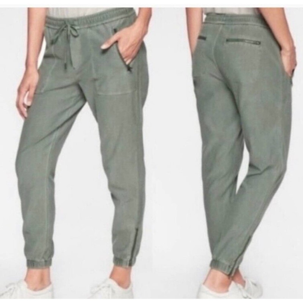 Athleta 2 Farallon Joggers Women Pants Women's Olive Green Athleisure‎